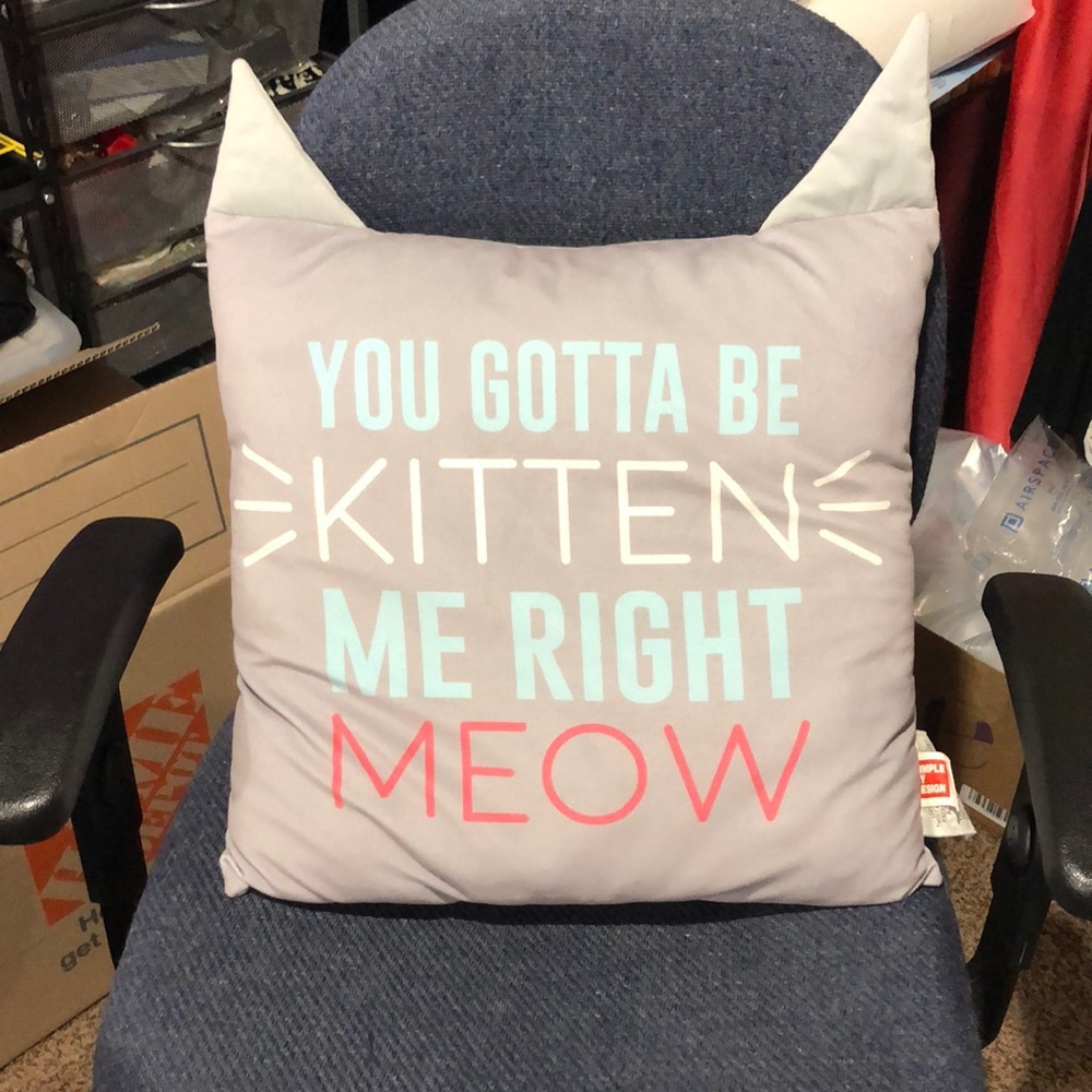 Simple by Design cat pillow